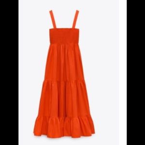 Zara Poplin Midi Dress